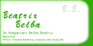 beatrix belba business card